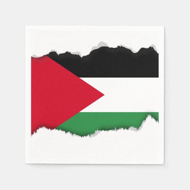 Guardanapo De Papel Bandeira da Palestina (Frente)