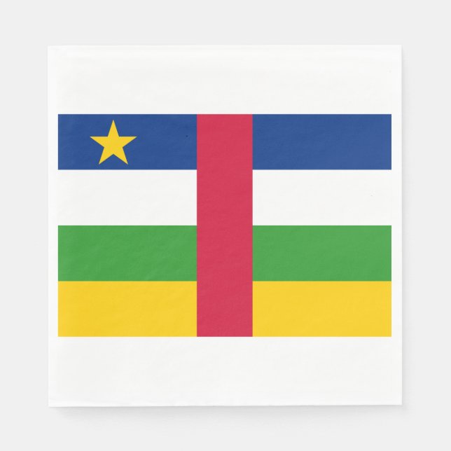 Guardanapo De Papel Bandeira da República Centro-Africana (RCA) (Frente)