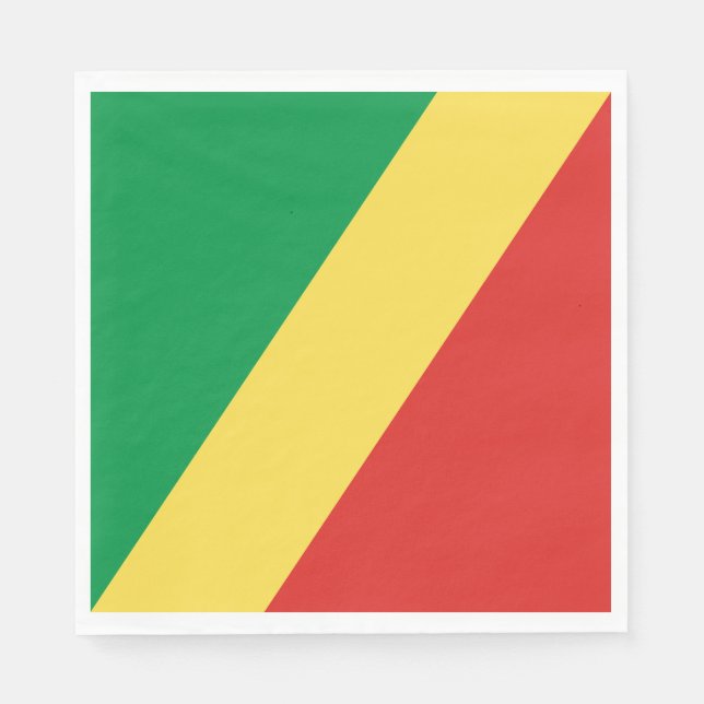 Guardanapo De Papel Bandeira da República do Congo (Frente)