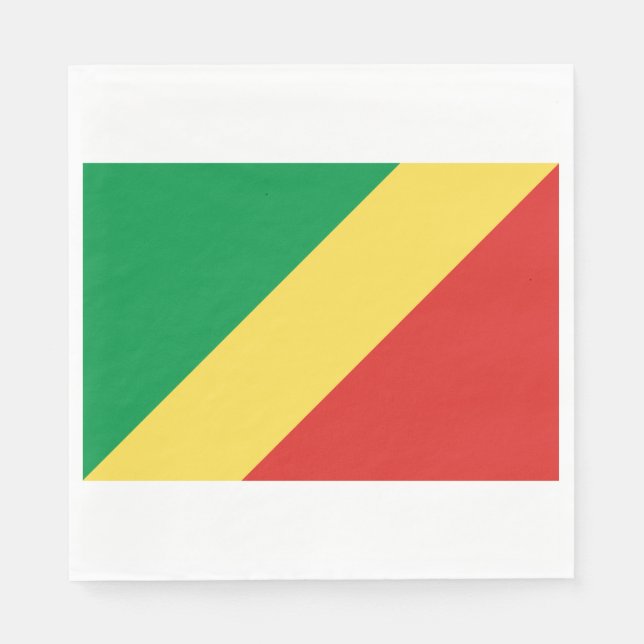 Guardanapo De Papel Bandeira da República do Congo (Frente)