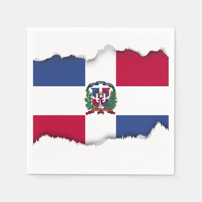 Guardanapo De Papel Bandeira da República Dominicana (Frente)