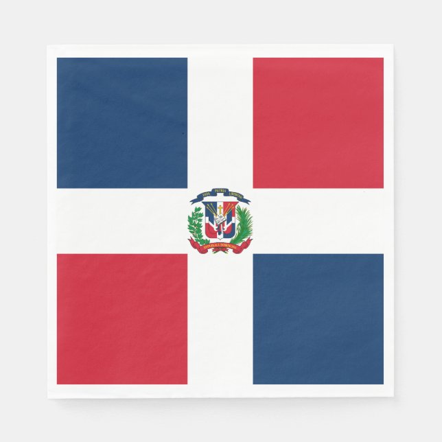 Guardanapo De Papel Bandeira da República Dominicana (Frente)
