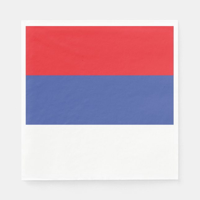 Guardanapo De Papel Bandeira da República Sérvia (Frente)