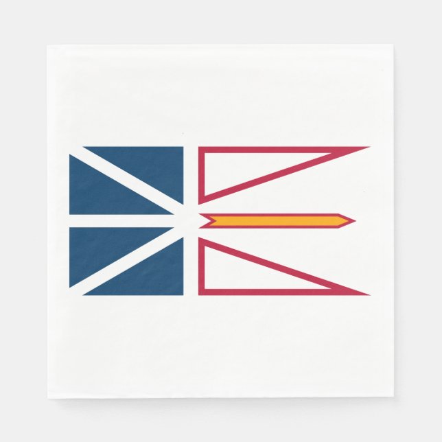 Guardanapo De Papel Bandeira da Terra Nova e Labrador (Canadá) (Frente)