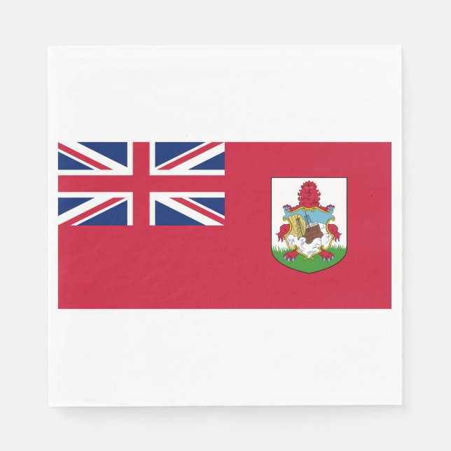 Guardanapo De Papel Bandeira das Bermudas (Bermudiano) (Ilhas Caribes) (Frente)