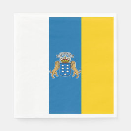 Guardanapo De Papel Bandeira das Ilhas Canárias (Canárias) (Canárias,