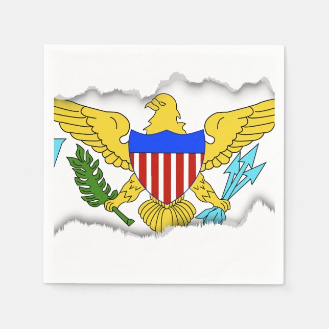 Guardanapo De Papel bandeira das Ilhas Virgens dos EUA (Frente)