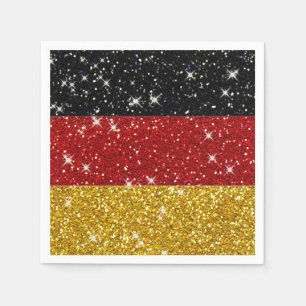 Guardanapo De Papel Bandeira de Alemanha dos brilhos com Sparkles