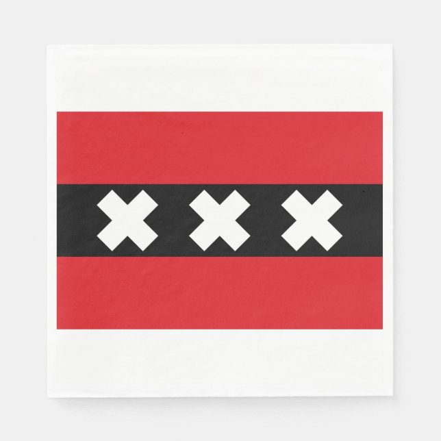 Guardanapo De Papel Bandeira de Amesterdã (Frente)