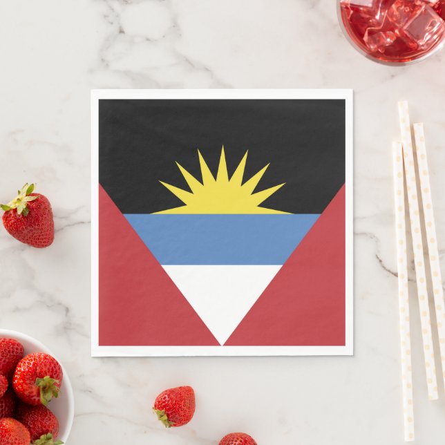 Guardanapo De Papel Bandeira de Antígua e Barbuda (Insitu)