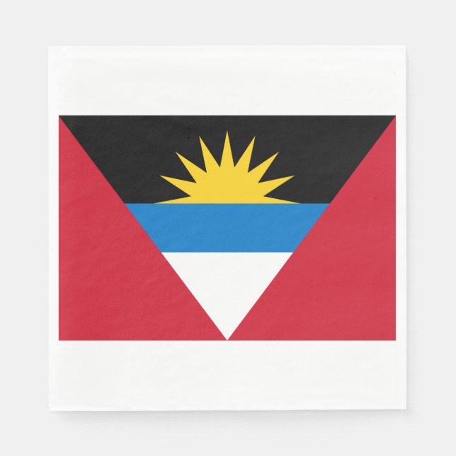 Guardanapo De Papel Bandeira de Antígua e Barbuda (Frente)