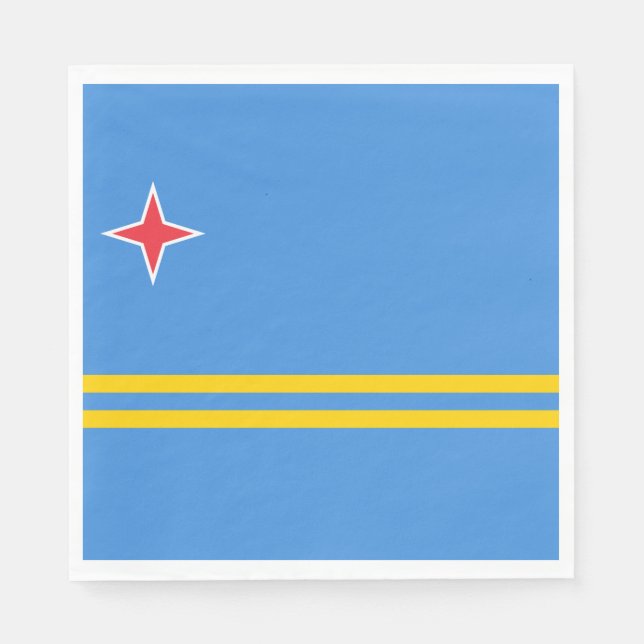 Guardanapo De Papel Bandeira de Aruba (Frente)