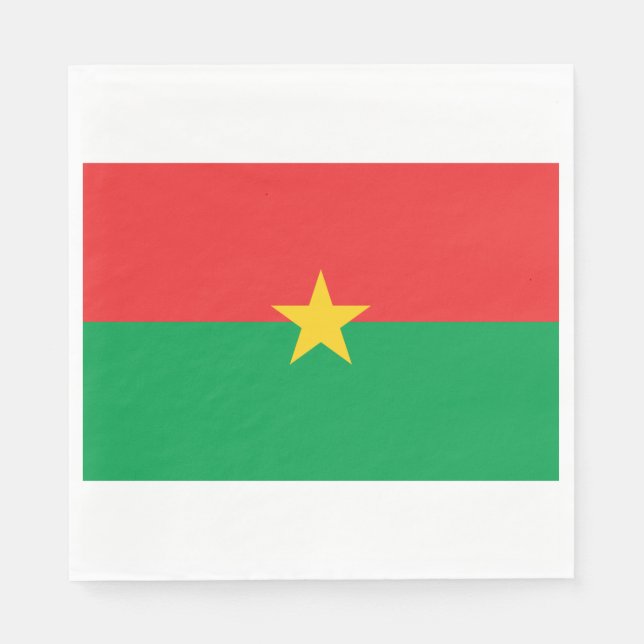 Guardanapo De Papel Bandeira de Burquina Fasso (Frente)