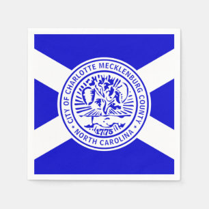 Guardanapo De Papel Bandeira de Charlotte, Carolina do Norte