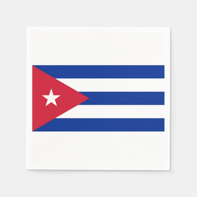 Guardanapo De Papel Bandeira de Cuba (Frente)