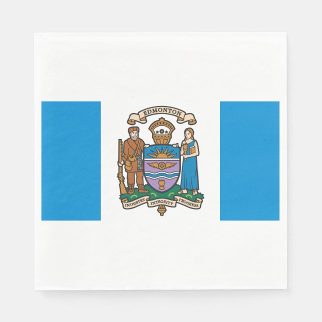 Guardanapo De Papel Bandeira de Edmonton (Alberta, Canadá) (Frente)
