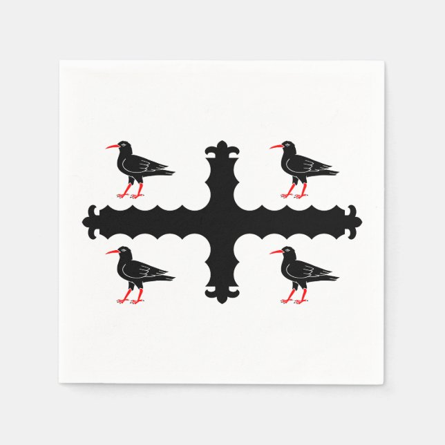 Guardanapo De Papel Bandeira de Flintshire Napkins (Frente)