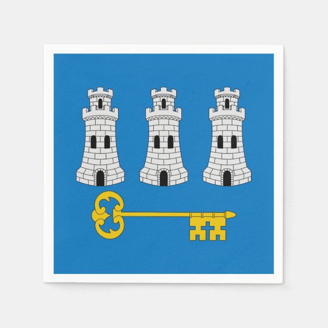 Guardanapo De Papel Bandeira de Havana, Cuba Napkins (Frente)