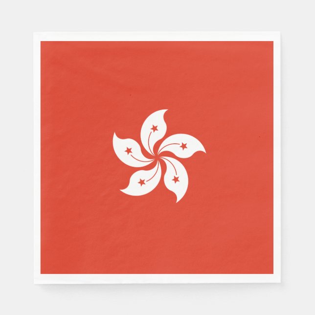 Guardanapo De Papel Bandeira de Hong Kong (Frente)