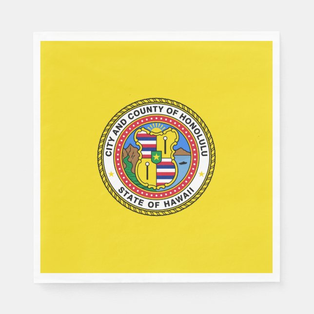 Guardanapo De Papel Bandeira de Honolulu (Havaí) (Frente)