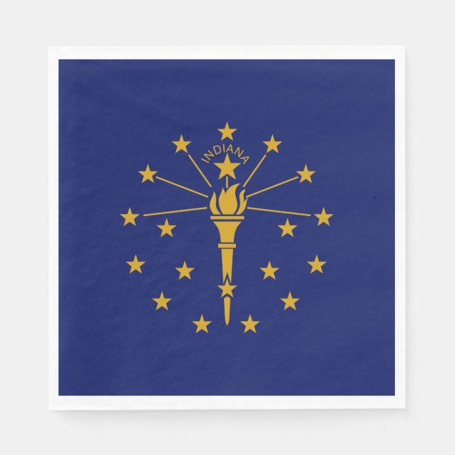 Guardanapo De Papel Bandeira de Indiana (Estado dos EUA) (Frente)