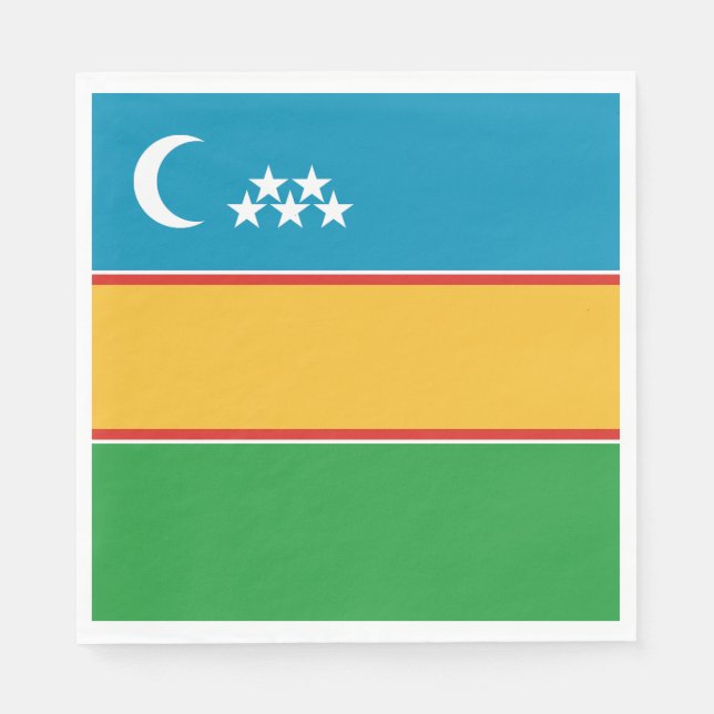 Guardanapo De Papel Bandeira de Karakalpakstan (Frente)