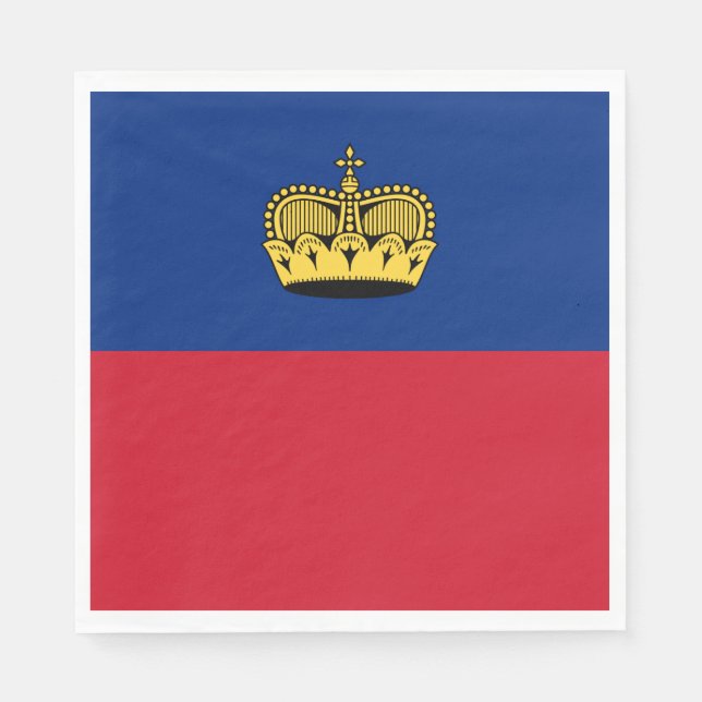 Guardanapo De Papel Bandeira de Liechtenstein (Frente)
