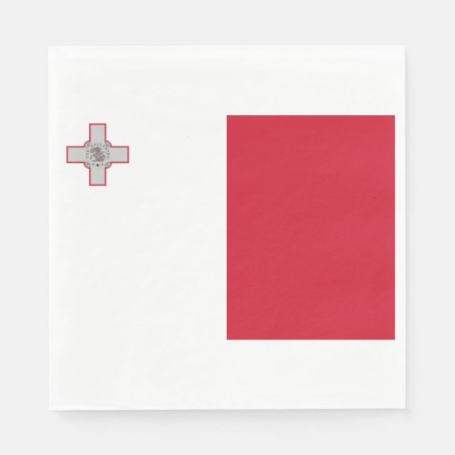 Guardanapo De Papel Bandeira de Malta (Frente)