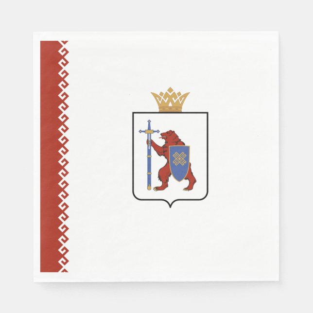 Guardanapo De Papel Bandeira de Mari El (Frente)