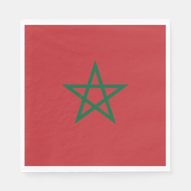Guardanapo De Papel Bandeira de Marrocos (Frente)