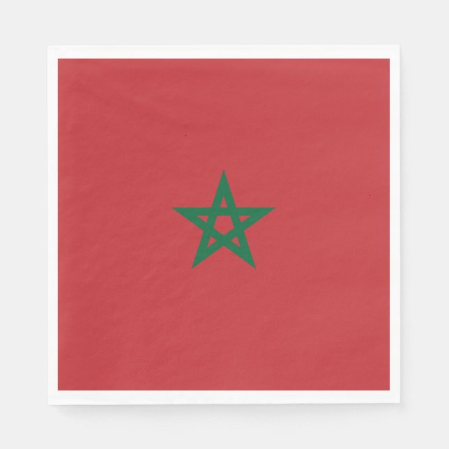 Guardanapo De Papel Bandeira de Marrocos (Frente)