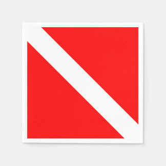 Guardanapo De Papel Bandeira de Mergulho Mergulhador Mergulhador Abaix