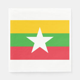 Guardanapo De Papel Bandeira de Mianmar (Birmânia)