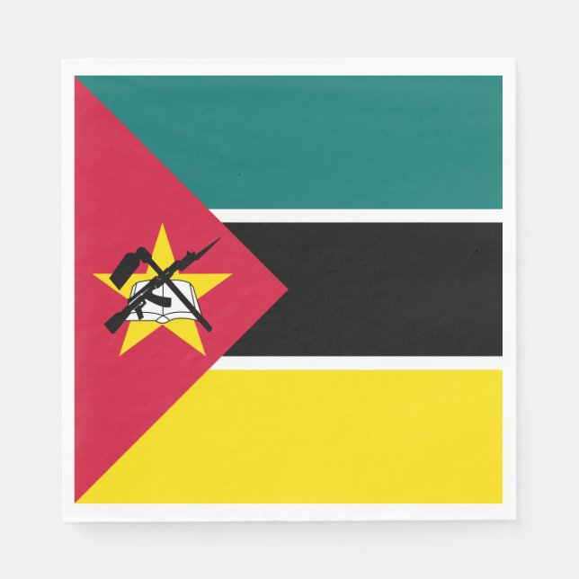 Guardanapo De Papel Bandeira de Moçambique (Frente)