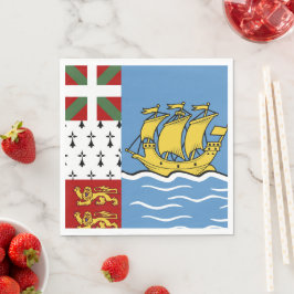 Guardanapo De Papel Bandeira de Pierre e Miquelon santo