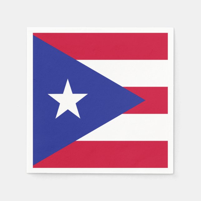 Guardanapo De Papel Bandeira de Porto Rico (Frente)