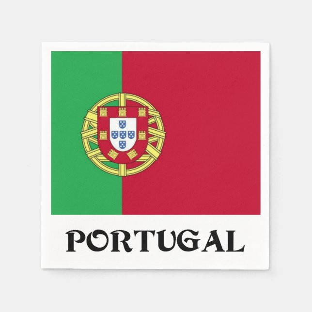 Guardanapo De Papel Bandeira de Portugal (Frente)
