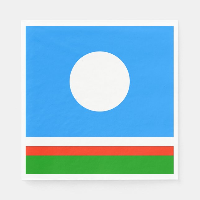 Guardanapo De Papel Bandeira de Sakha (Frente)