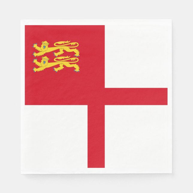 Guardanapo De Papel Bandeira de Sark (Frente)