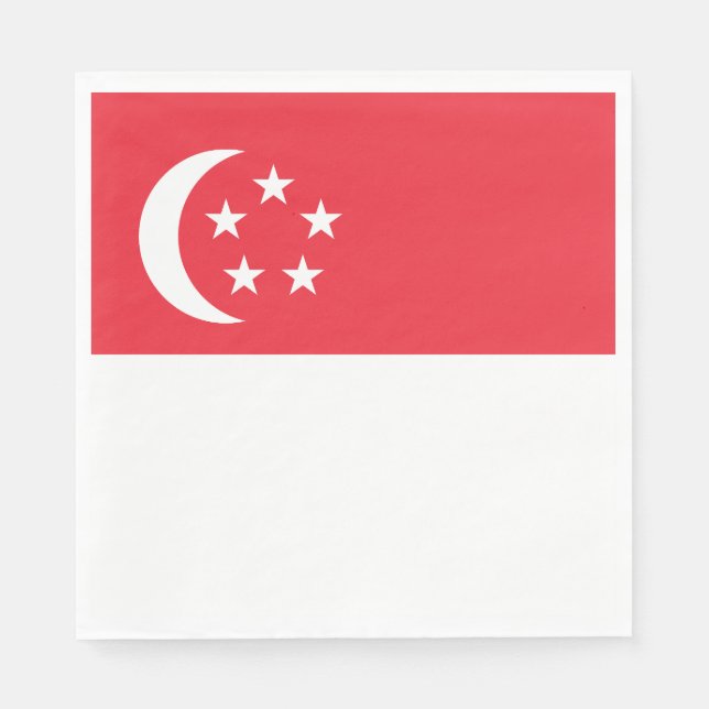 Guardanapo De Papel Bandeira de Singapura (Frente)