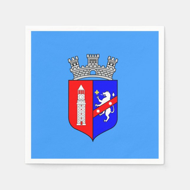 Guardanapo De Papel Bandeira de Tirana, Albânia Paper Napkins (Frente)
