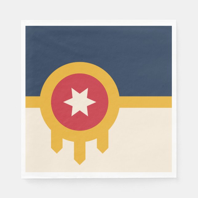 Guardanapo De Papel Bandeira de Tulsa (Oklahoma) (Frente)