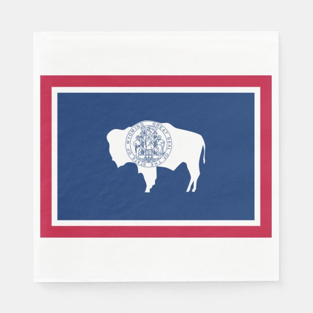 Guardanapo De Papel Bandeira de Wyoming (Frente)