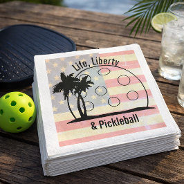 Guardanapo De Papel BANDEIRA DESBOTADA Vida Liberdade e Pickleball EUA