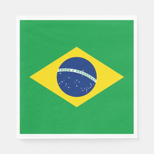 Guardanapo De Papel Bandeira do Brasil Patriótico (Frente)