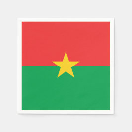 Guardanapo De Papel Bandeira do Burkina Faso Paper Napkins