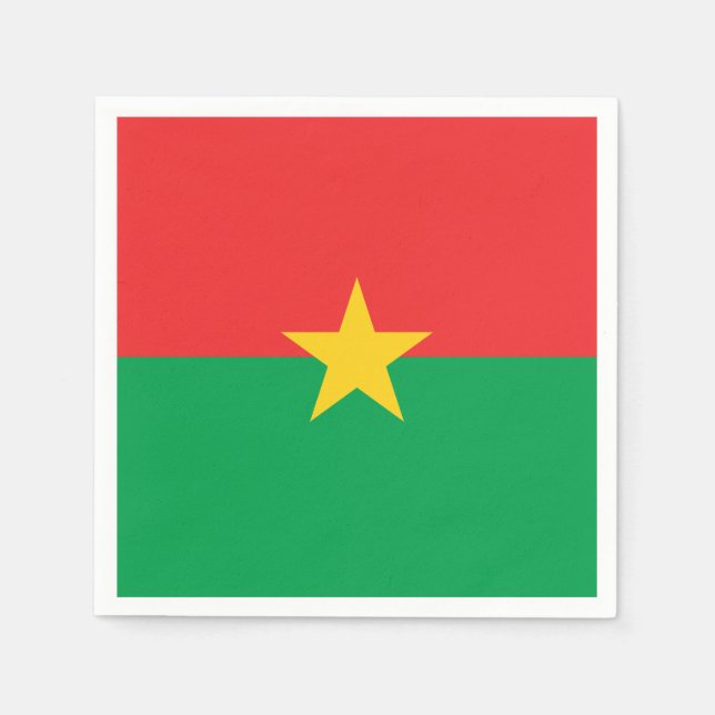 Guardanapo De Papel Bandeira do Burkina Faso Paper Napkins (Frente)