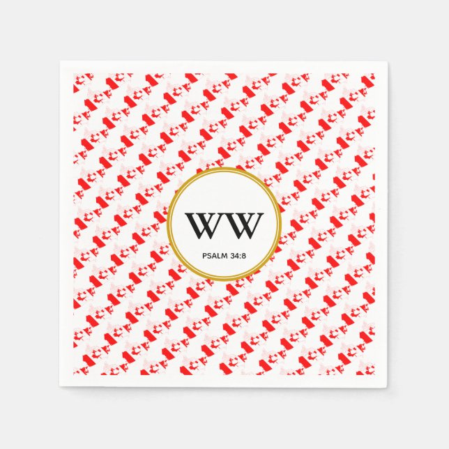 Guardanapo De Papel Bandeira do CANADÁ Festa de Casamento Herança (Frente)