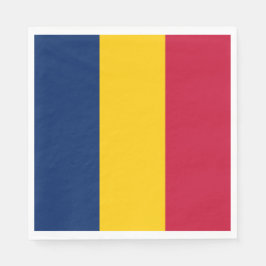 Guardanapo De Papel Bandeira do Chade (País Africano)