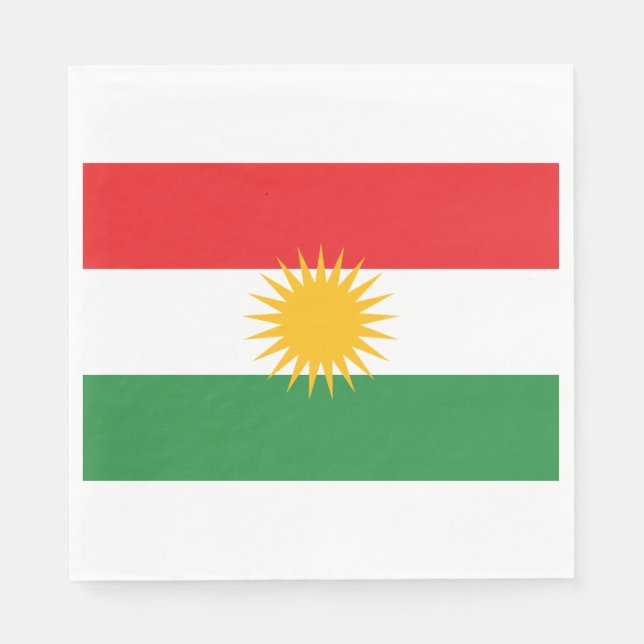 Guardanapo De Papel Bandeira do Curdistão (Frente)